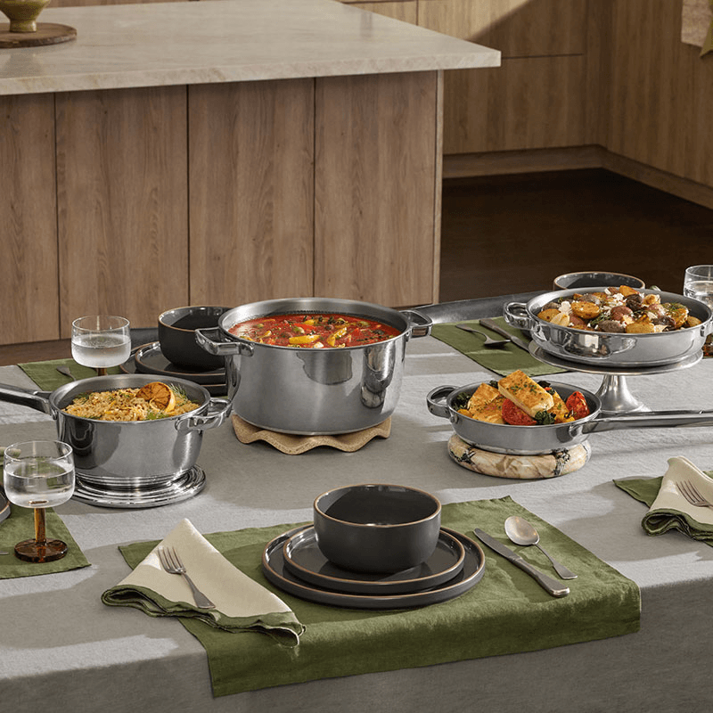 Titanium Pro Cookware Set, Chrome