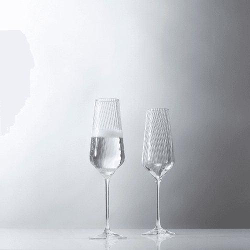 Image showing the Vera Wang Swirl Set of 2 Champagne Flutes, 270ml, Clear product.