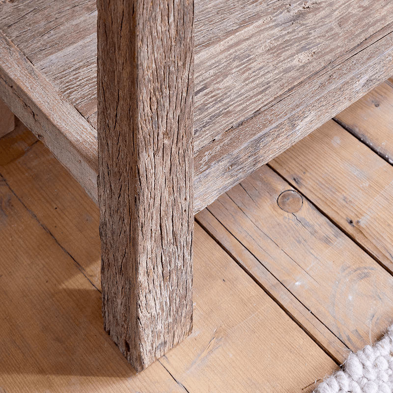 Ibo 3 Drawer Console Table, Reclaimed Wood