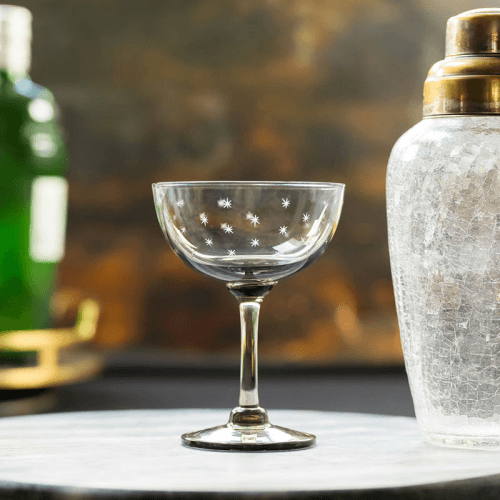 Image showing the Stars Set of 4 Champagne Saucers, 150ml, Smoky product.