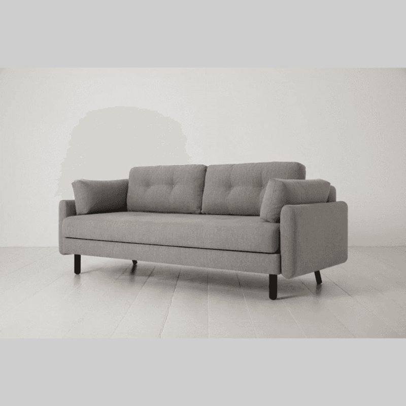 Model 04 3 Seater Linen Sofa Bed, Shadow