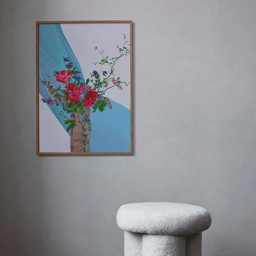 Image showing the BLOOM 05 Art Print, 50 x 70cm, Turquoise product.