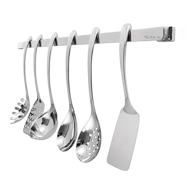 Signature 7 piece utensil rack set, Stainless Steel