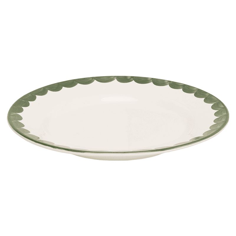Scallop Set of 2 Dinner Plates, 28cm, Green