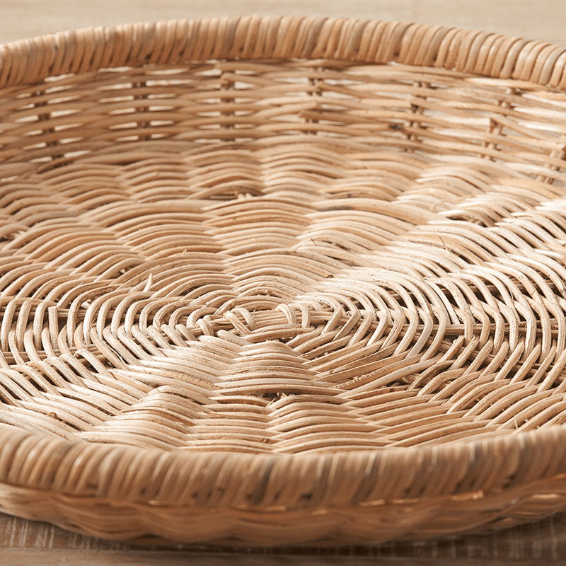 Rattan Round Tray, D43cm, Natural