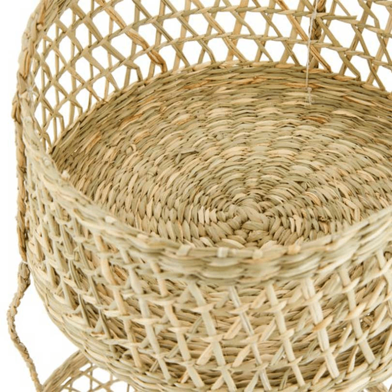 Natural Elements Seagrass Hanging Planter, Cream