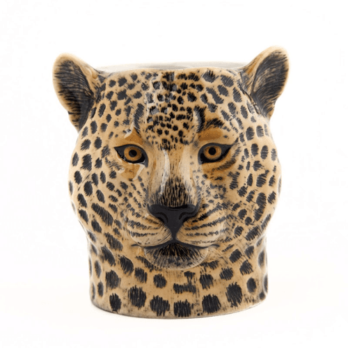 Image showing the Leopard Pencil Pot, H11cm, Yellow product.