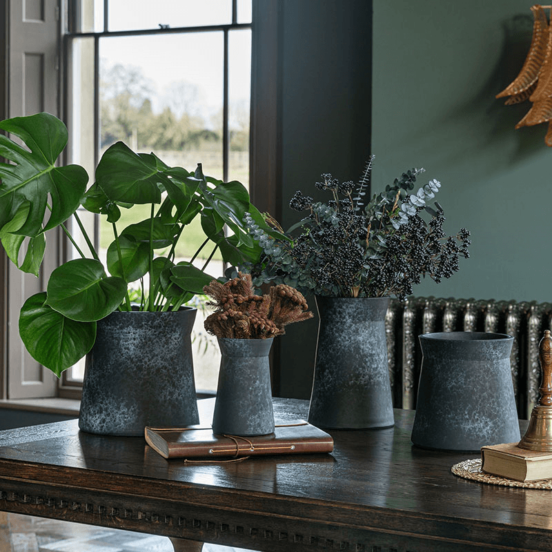 Kew Eclectic Orangery Handthrown Vase, D30cm, Basalt