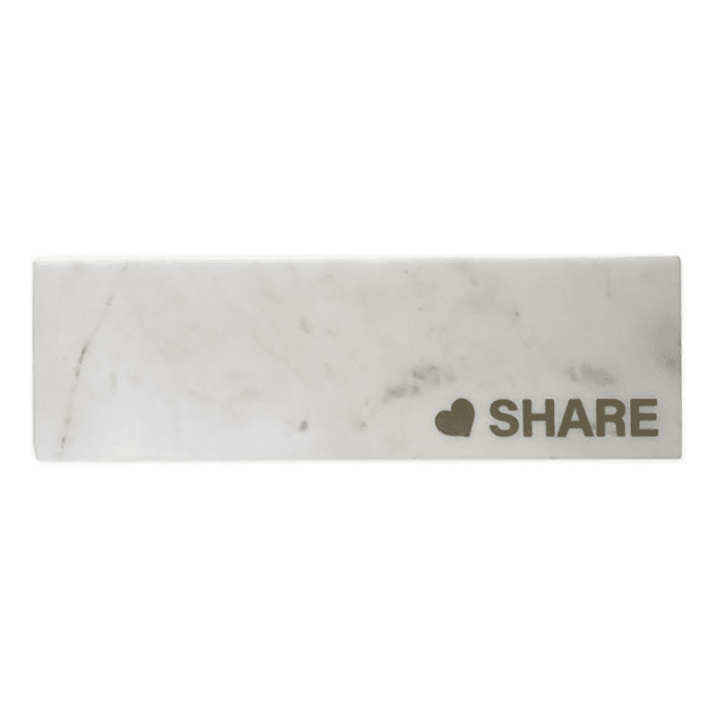 Marble Sharing Platter, L35 x W14cm, White