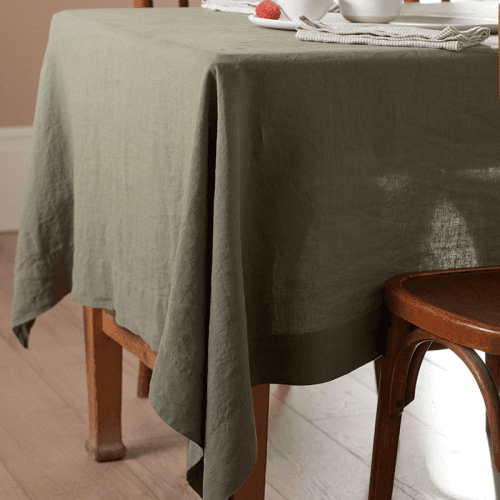Image showing the Linen Tablecloth, 150 x 250cm, Olive product.