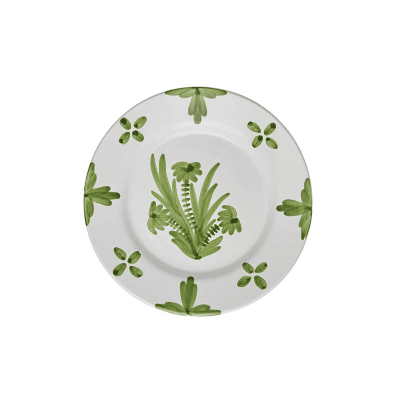 Summer Flower Large Plate, Green