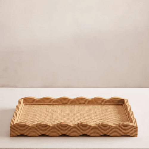 Image showing the Pangbourne Tray, 59 x 40cm, Rattan product.