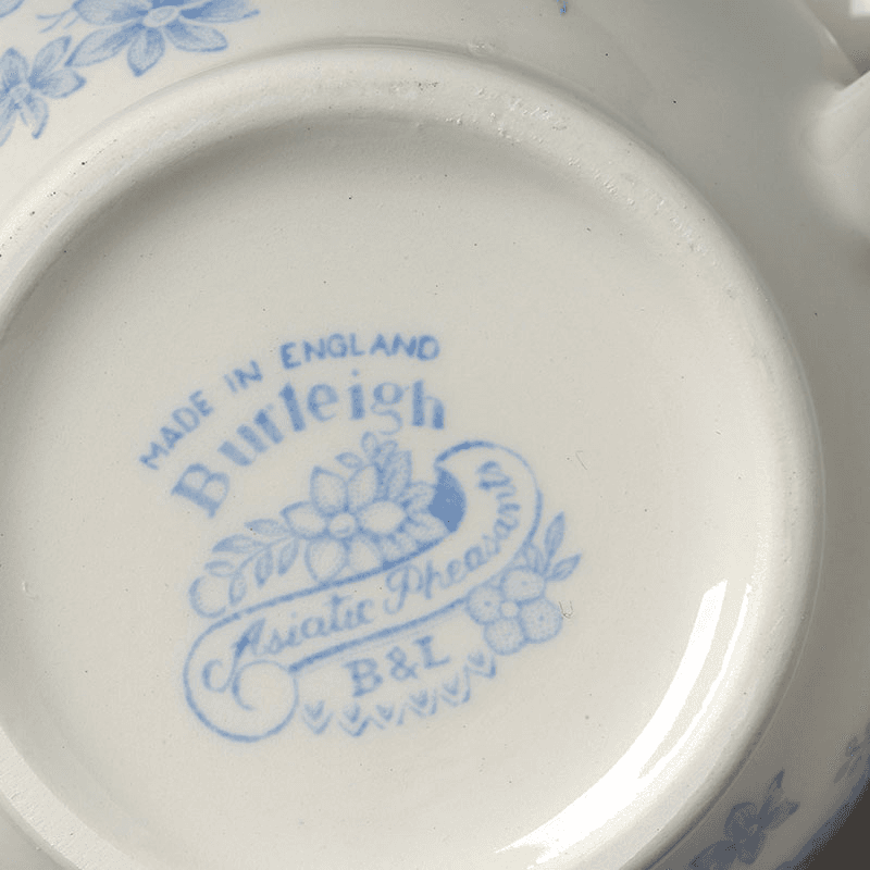 Asiatic Pheasants Cow Creamer, 150ml, Blue