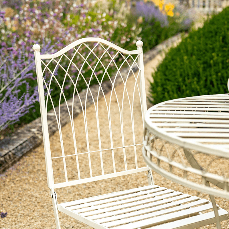 Hampton 3 Piece Bistro Set, Cream