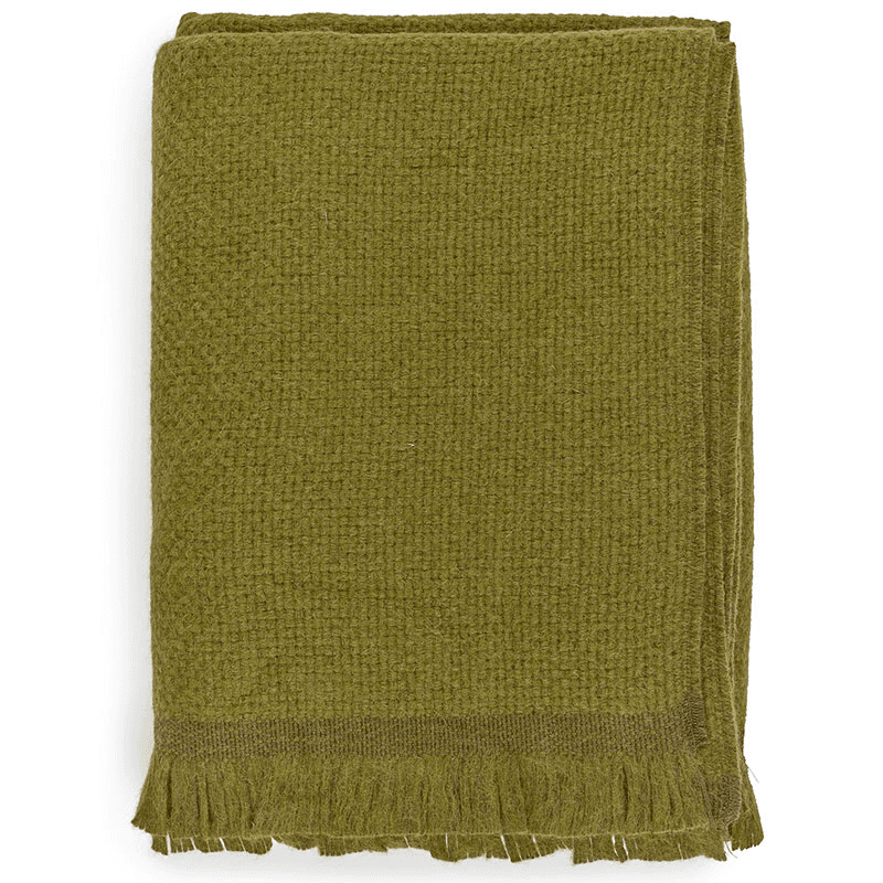 Alpaca Basketweave Throw, 130 x 180cm, Fern