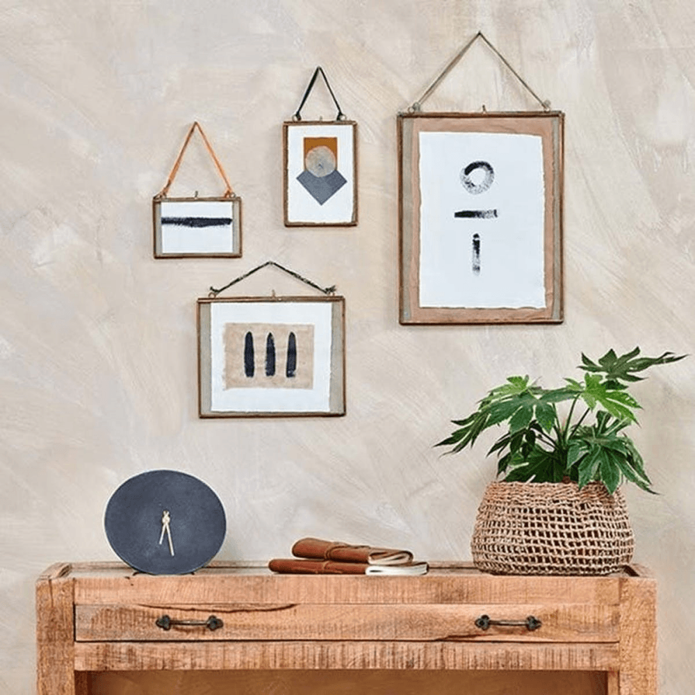 Kiko Landscape Frame, H29 x W36cm, Antique Brass