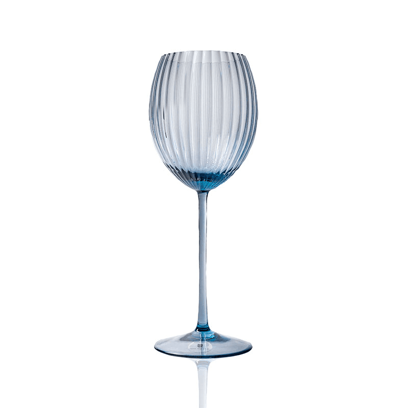 Lyon Set of 2 White Wine Glasses, 380ml, Blue Smoke