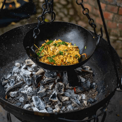 Image showing the Cooking Bowl, With Chains, 80cm, Black product.