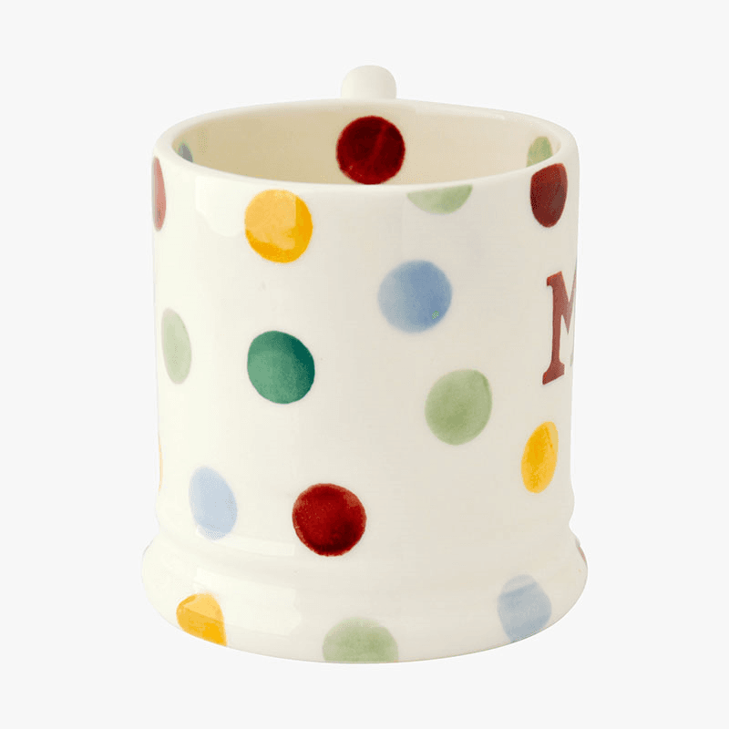 Polka Dot Set of 2 Mr & Mrs Mugs, 300ml, Cream