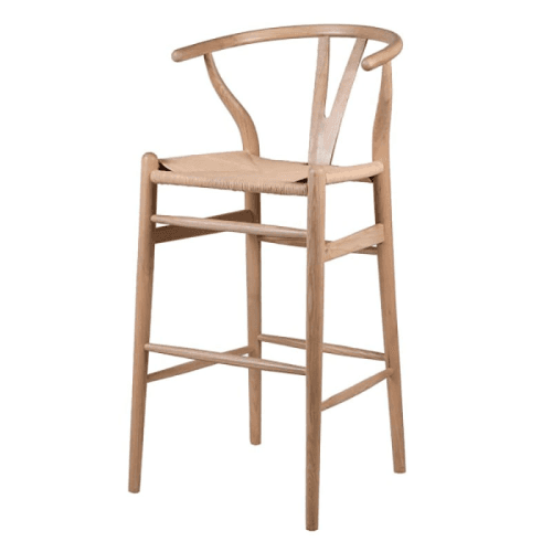 Image showing the Open Back Stool, Natural product.