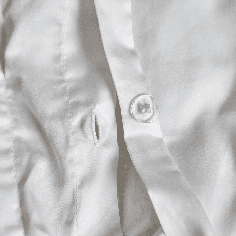 Scallop Edge Duvet Set, Super King, Silver