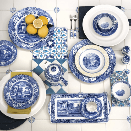 Image showing the Blue Italian Buffet plate, 30cm product.