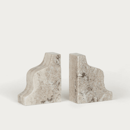 Image showing the Malborough Book Ends, H12.5cm, Natural product.