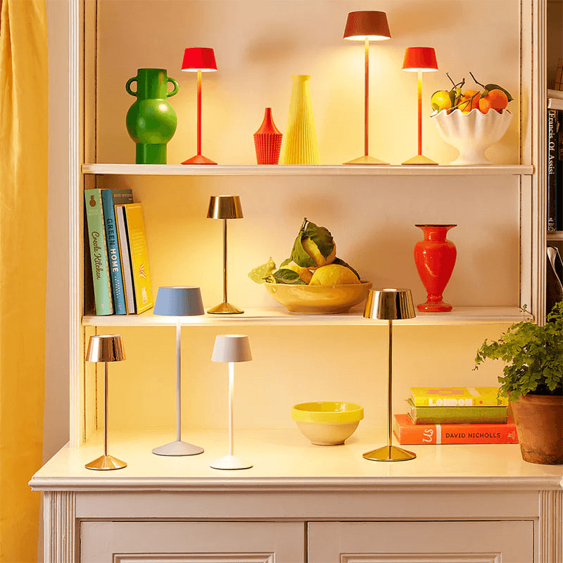 Scoon Rechargable Lamp, H32cm, Gloss Brass