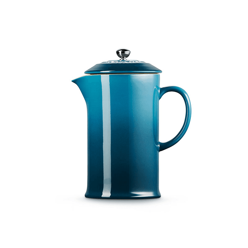 Stoneware Cafetiere, 1L, Deep Teal