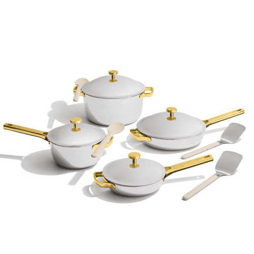 Image showing the Titanium Pro Cookware Set, Chrome & Gold product.