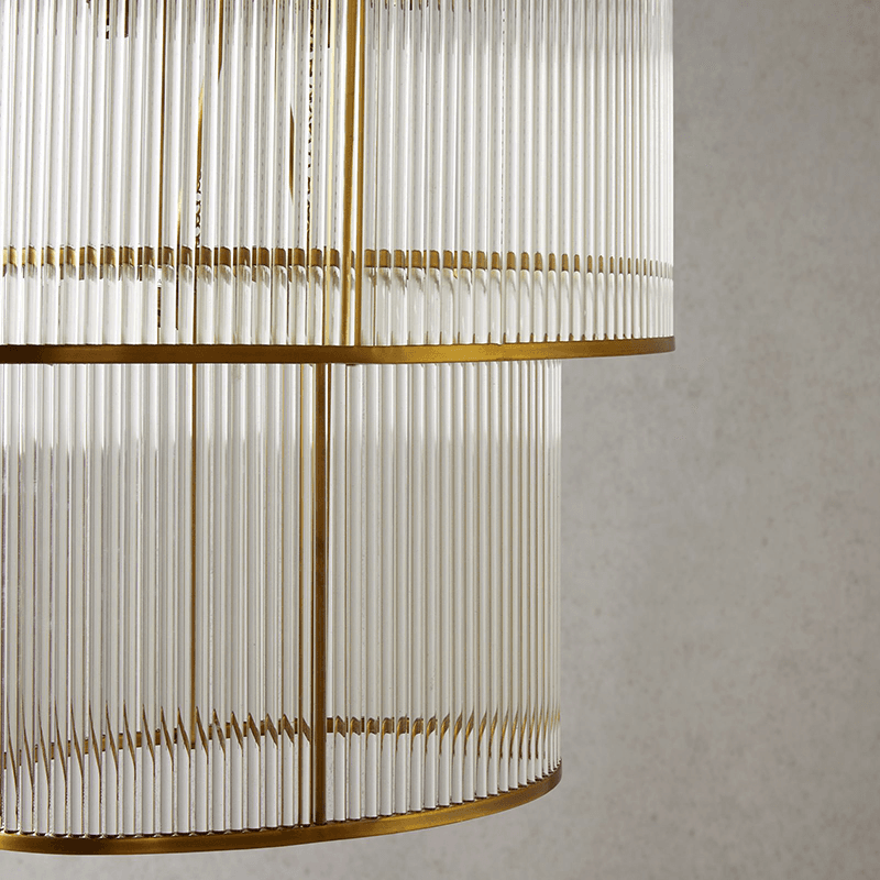 Ioki Oval Chandelier, H62cm x W55cm, Antique Brass