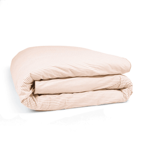 Image showing the Striped Percale  Duvet Cover, Superking, Clay Pink Stripe product.