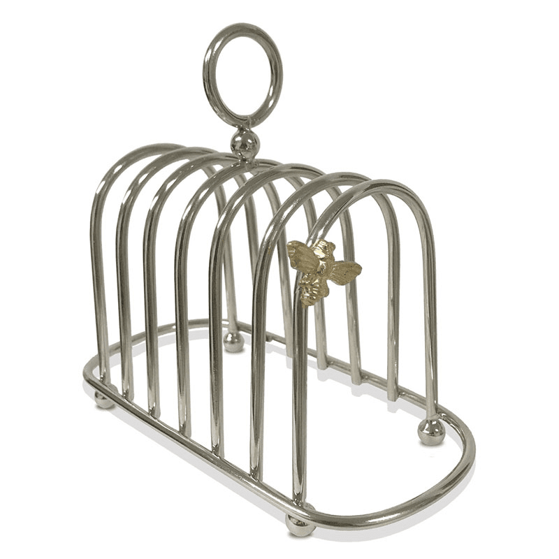 Bee Toast Rack, L16 x W8 x H14cm, Nickel