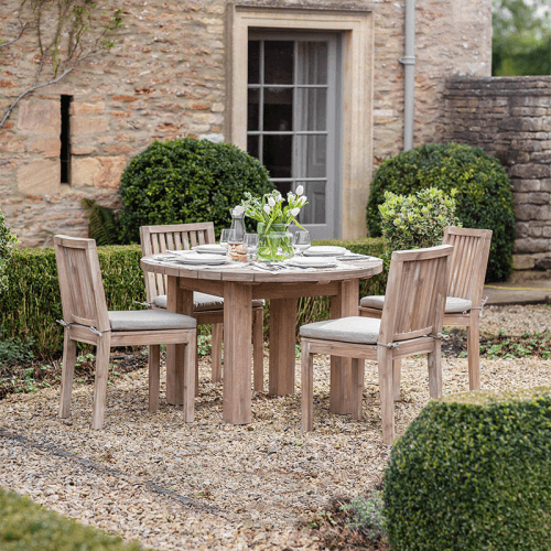 Image showing the Porthallow Round Dining Table, D160cm, Natural product.