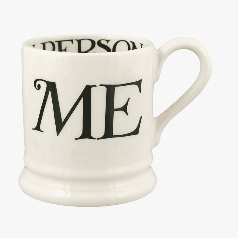 Black Toast Set of 2 You & Me Mugs, 300ml, Cream