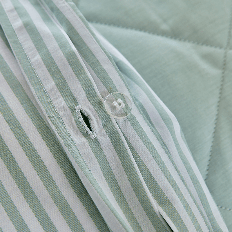 Lerwick Stripe Duvet Set, Super King, Green