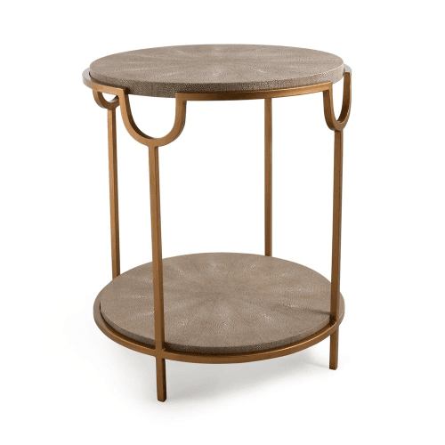 Image showing the Katia Side table, H56 x D50cm, Cream product.