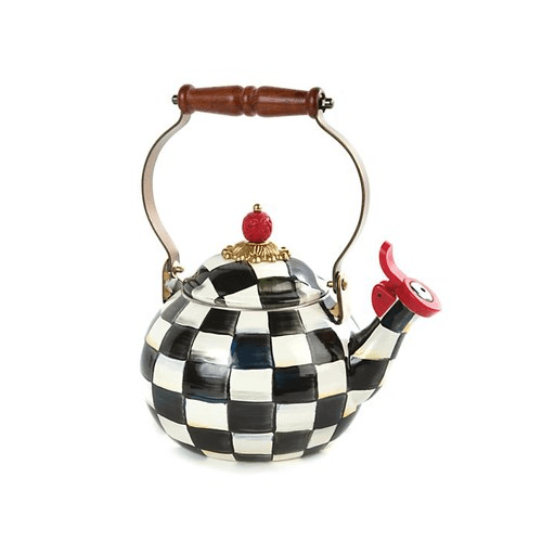 Courtly Check Whistling kettle, 2.3L, Black & White