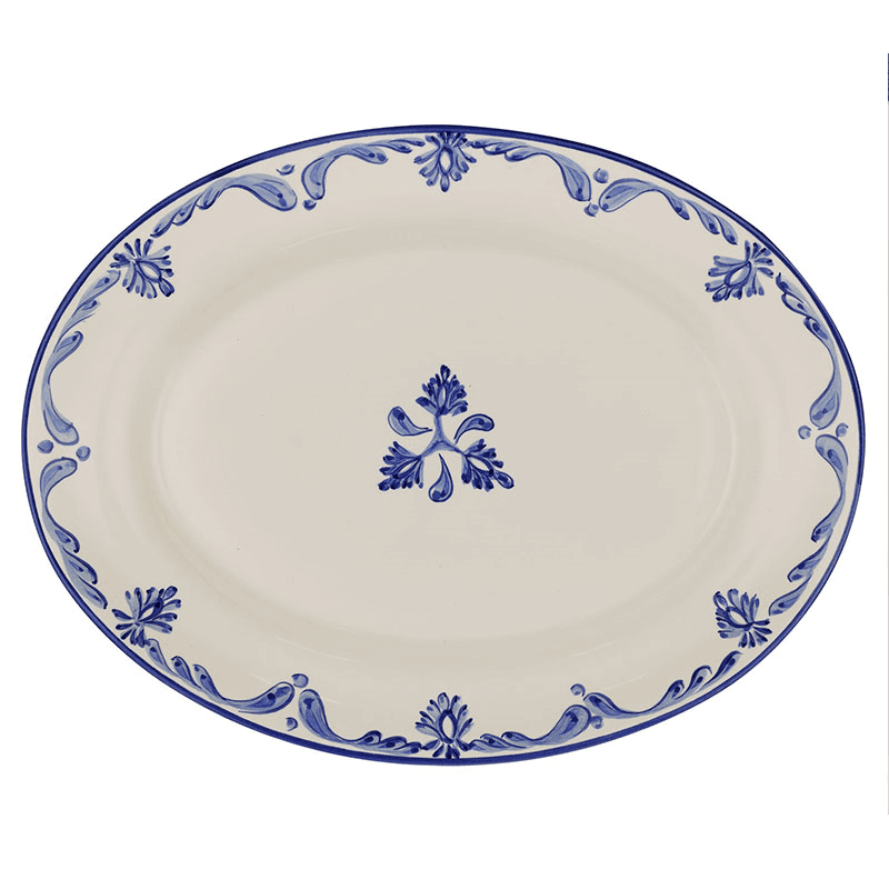 Eleanor Platter, 46x 35cm, Blue