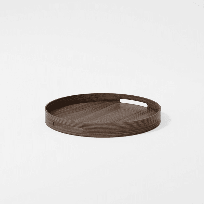 Busboy Round Tray, D30cm, Walnut