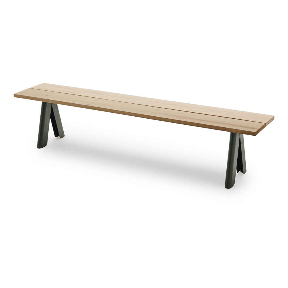 Overlap Bench, L200 x W36 x H43cm, Hunter Green