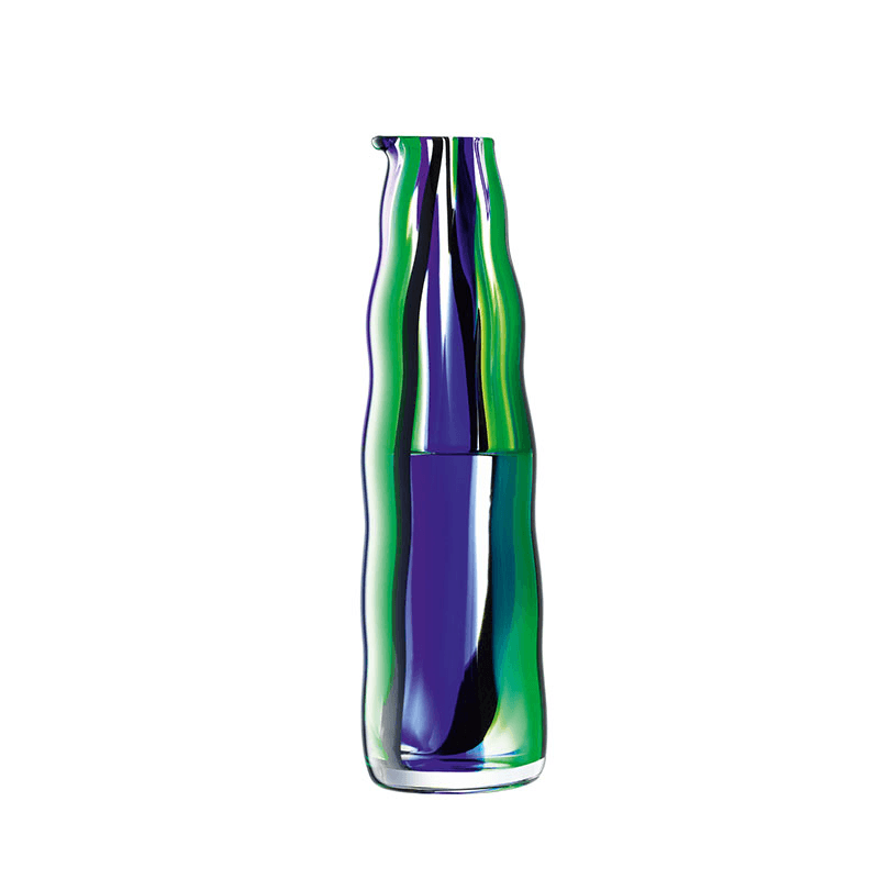 Folk Carafe, 1l, Black/Blue/Green