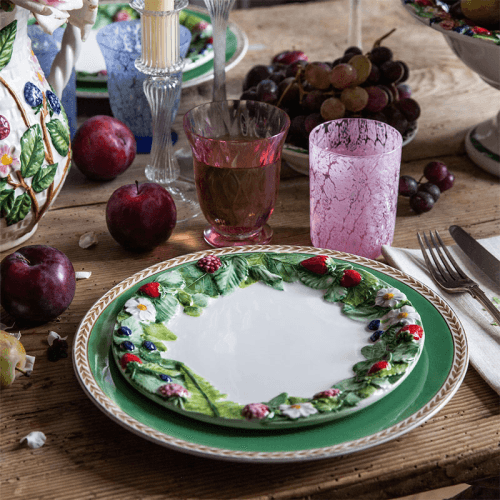Image showing the Frutti Di Bosco Set of 4 Side Plates, D21cm, Multi product.