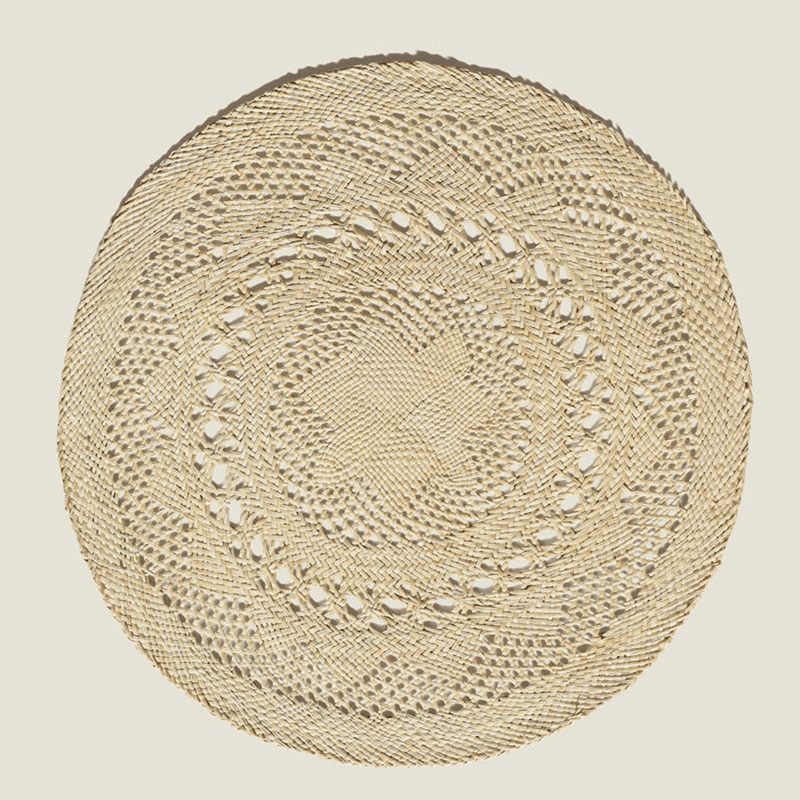 Classic Set of 2 Open Weave Placemats, D30cm, Natural