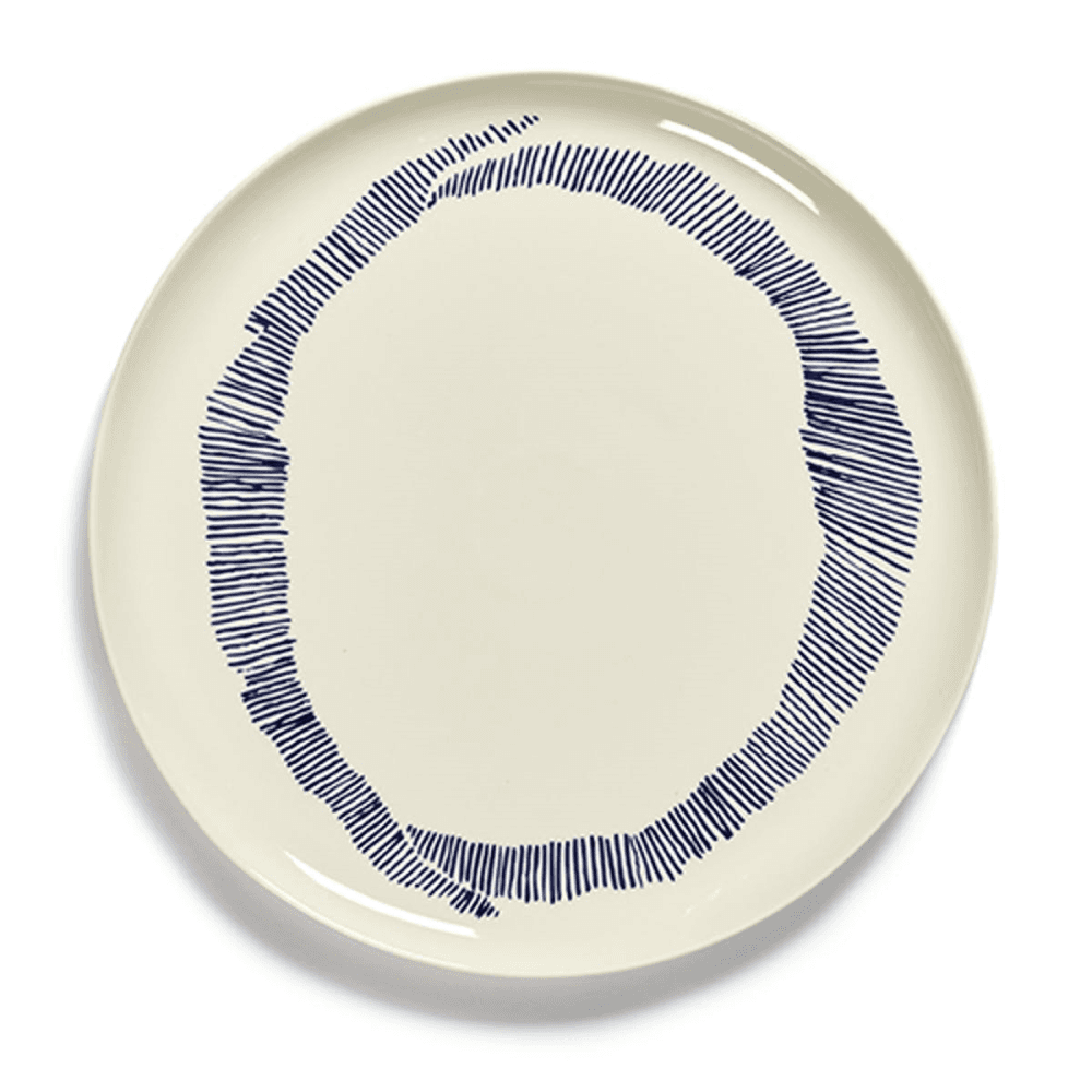 Ottolenghi, Serving Platter, White and Blue, White