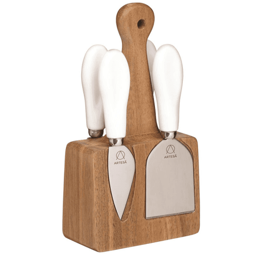 Image showing the Cheese knife set, Wood/Stainless Steel product.