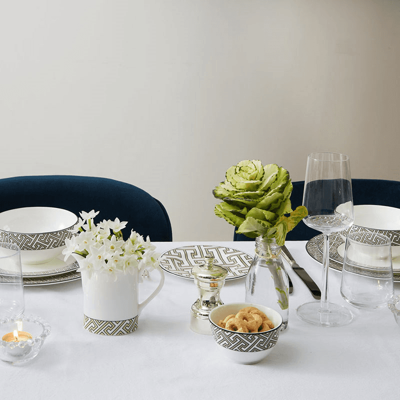 Maze Set of 2 Dinner Plate, D26cm, Truffle