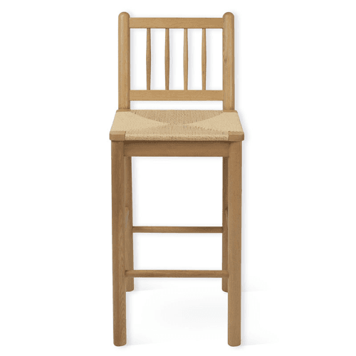 Image showing the Longworth Spindle Back Bar Stool, Oak Wood product.