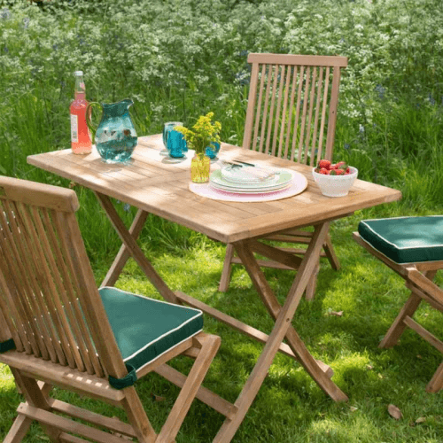 Image showing the Iris Rectangular Folding Table, L70 x W120cm, Teak product.