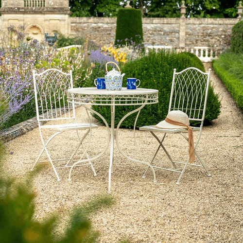 Image showing the Hampton 3 Piece Bistro Set, Cream product.